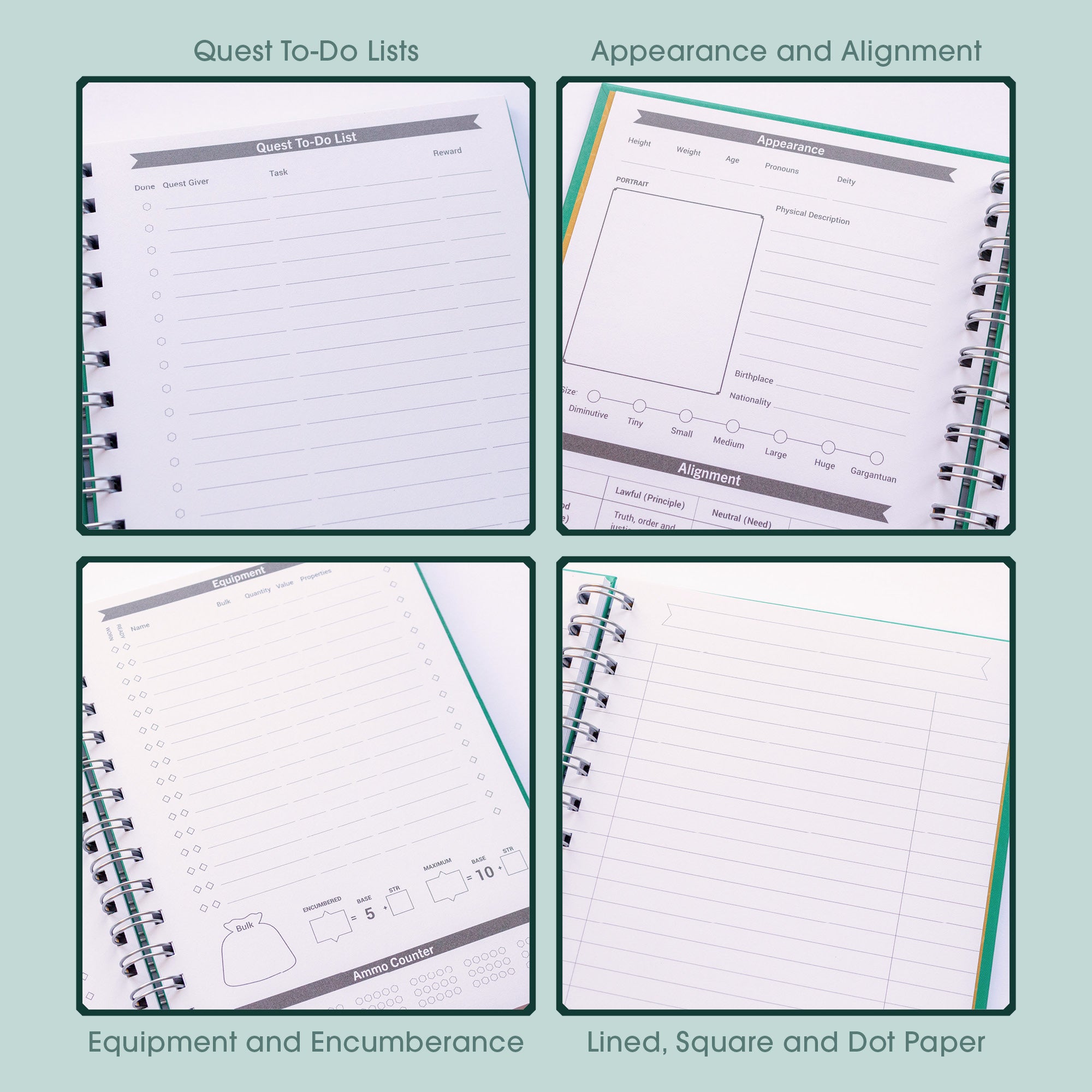 Pathfinder Character Quest Notebook