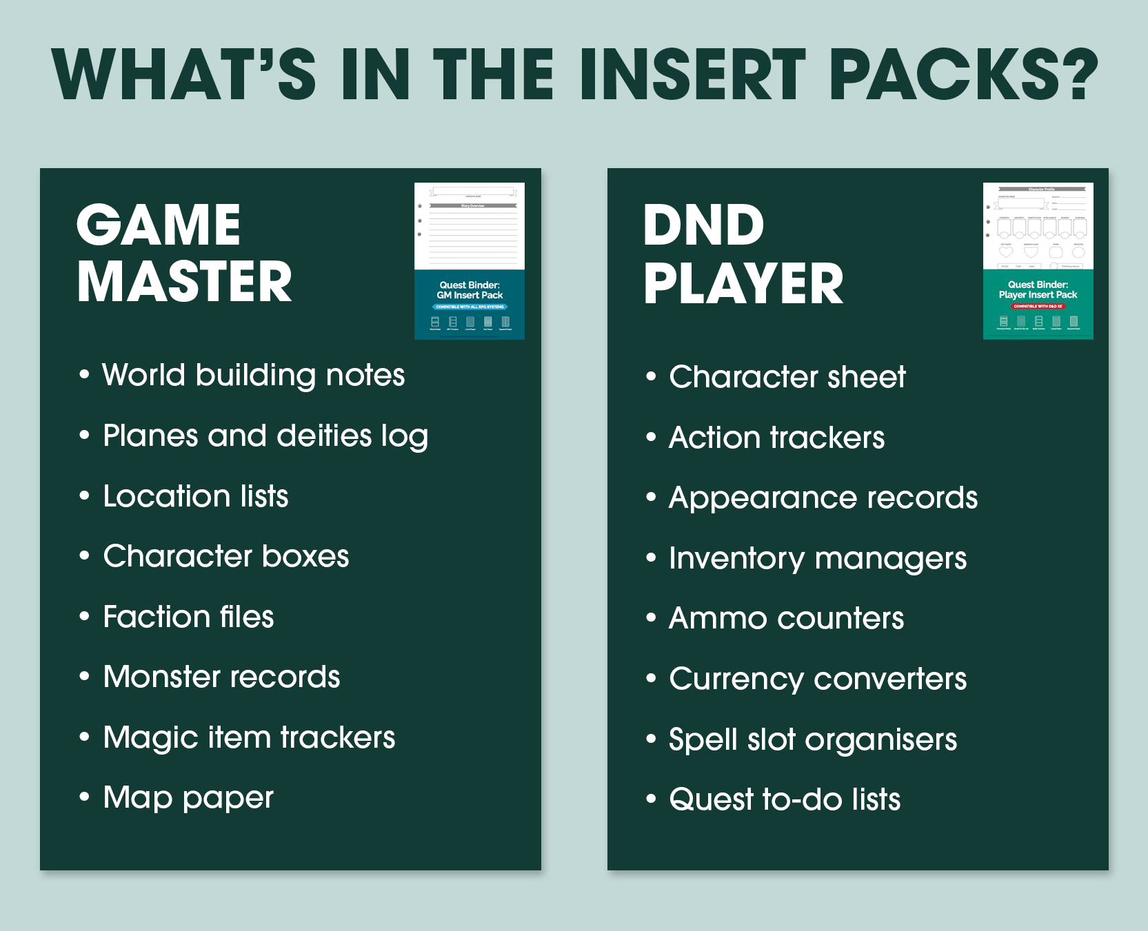Quest Binder Starter Pack