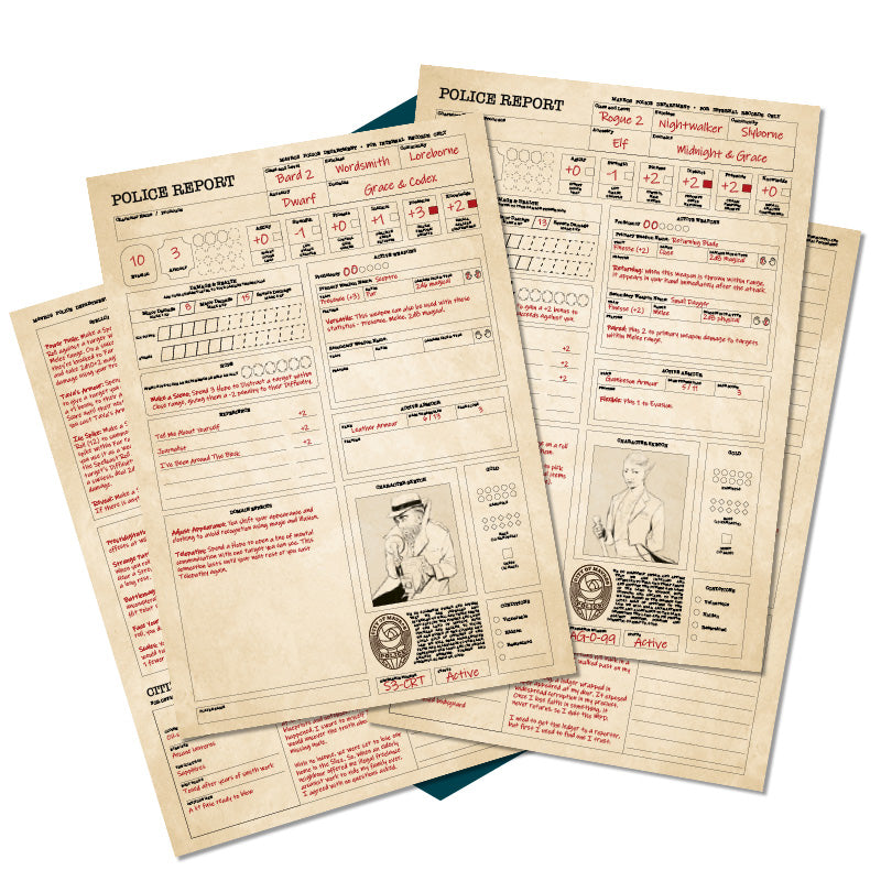 City of the Black Rose: Pre-generated Character Sheets