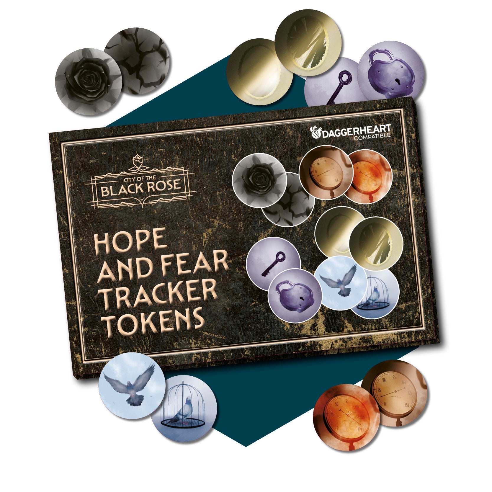 City of the Black Rose Hope and Fear Token Set